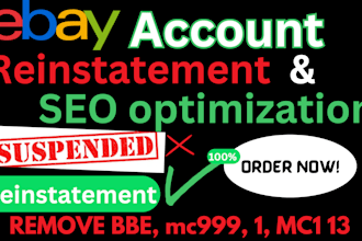 reinstate your suspended ebay account and optimize listings
