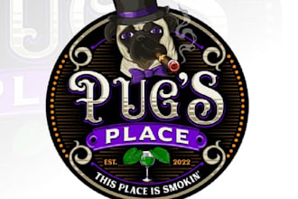 design artwork whiskey and poker bar logo