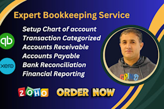 set up, clean up and bookkeeping in xero, zoho, quickbooks