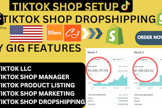 set up and fix USA tiktok shop dropshipping accout primary representative, ig fb