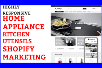 set up home appliance store kitchen utensils kitchen appliance shopify marketing