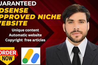 provide adsense approved complete niche website