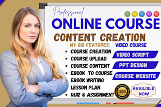 create ebook online course content, ebook writing, teachable course creation