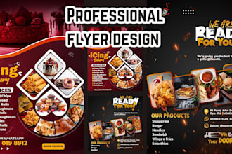 design best flyer design for your church, menu, event, business, marketing