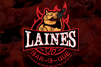 design colorful restaurant bbq company logo