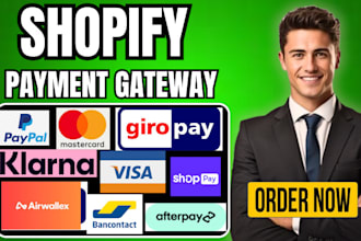 integrate paypal, square, wise shopify payment gateway into shopify