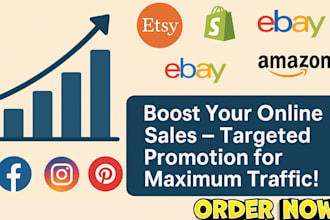 boost etsy, shopify ebay  amazon sales with targeted promotion