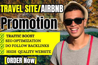 organic travel site airbnb promotion solo ads hotel bookings website