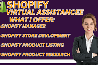 be your shopify virtual assistant, setup shopify dropshipping store