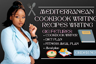 ghostwrite a mediterranean cookbook with authentic recipes for amazon KDP