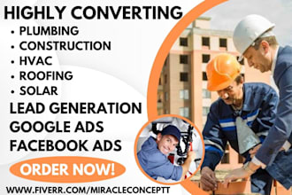 generate construction leads hvac home repair roofing architecture plumbing leads