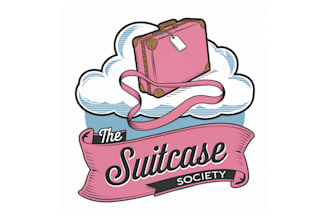 do super boutique travel agency suitcase society logo