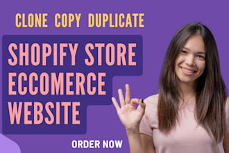 design or clone shopify ecommerce website or landing page pagefly, gempages