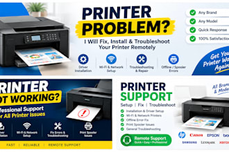 fix, install and troubleshoot your printer remotely