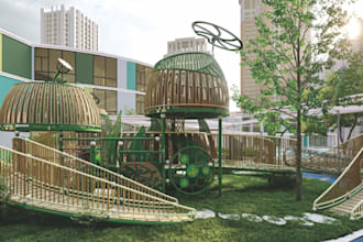 design 3d playground equipments