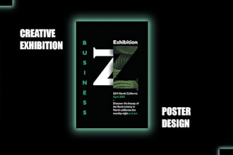 do high quality customizable exhibition poster designs