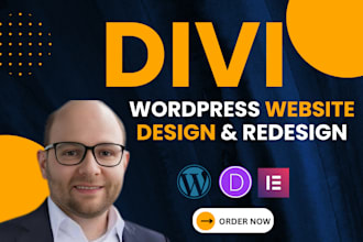 develop, redesign a professional divi wordpress website design with divi builder
