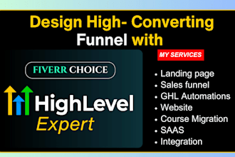 build gohighlevel landing page, go high level sales funnel, gohighlevel website