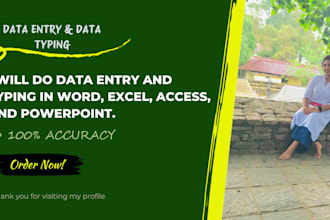 handle data entry, copy paste and typing in word, excel, access and powerpoint