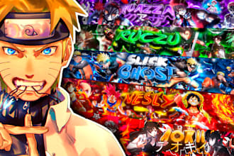 design epic anime youtube banners