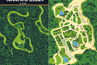 draw vector map in illustrator