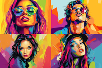 draw an awesome wpap pop art portrait style