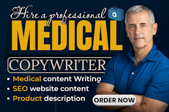 research copywriting health and fitness, medical articles, clinical, website SEO