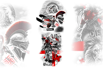 do an awesome trash polka design for your tattoo