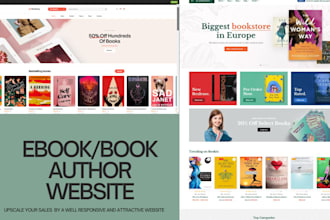 do ebook landing page book website book author website, with wix studio webflow