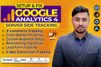 setup google analytics 4, ga4 ecommerce tracking, ads conversion tracking by GTM
