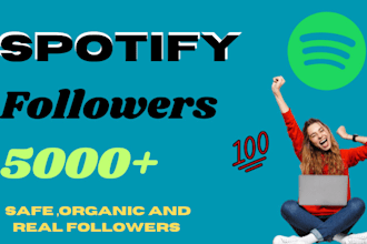 get real and active spotify followers organically