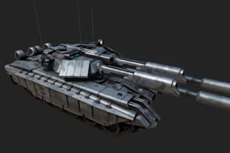 create 3d spaceship model amour model car model hard surface game art design