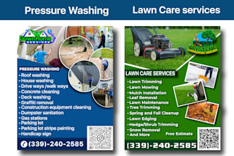 do pressure washing lawn care cleaning hvac flyer design