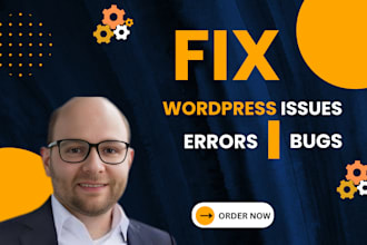 fix wordpress issues, errors, bugs, elementor pro, divi website expert