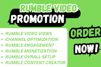do organic promotion for your rumble video, rumble channel to targeted audience