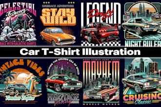 draw vector automotive car illustration for t shirt design, jeep, truck tshirt