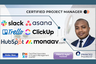 setup project management system on monday asana click up hubspot trello slack