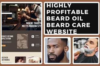 design beard oil shopify beard care store  hair salon store barber website