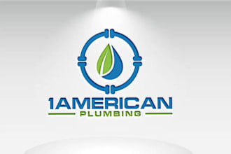 do creative modern minimalist and business plumbing logo design