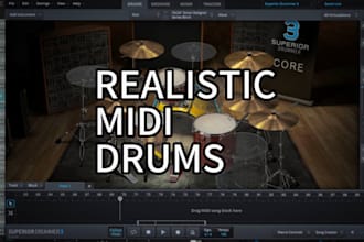 write realistic midi drums for rock, virtual drums