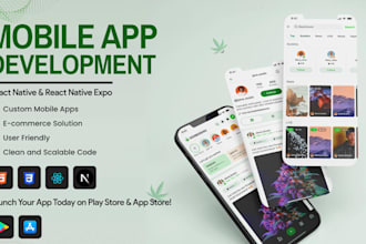 be your react native front end mobile app developer for frontend
