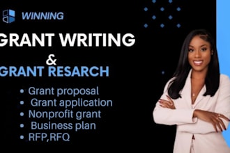 grant writing,proposal, research,application professional small business writers