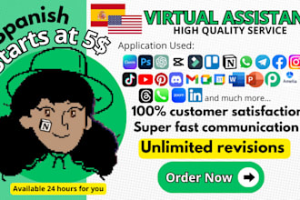 be your virtual assistant for all your needs in spanish