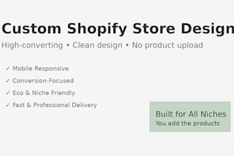 design a professional and high converting shopify store