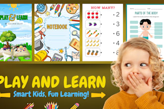 design kids activity books and kindergarten workbooks