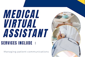 medical virtual assistant for data entry transcription fast medical research