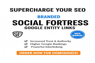 build SEO social fortress and foundation entity links