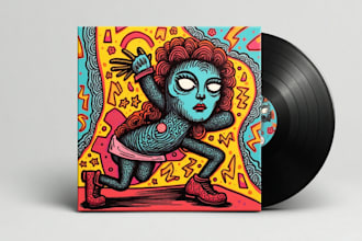 design an album or single cover in my artistic style