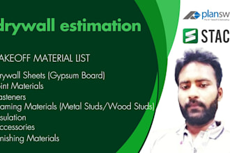 do  drywall estimation and material takeoff planswift stack