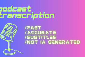transcribe your podcast audio in no time